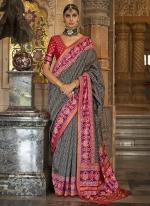 Banarasi Silk Black Party Wear Weaving Saree